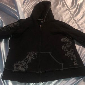 black zip up 2000s